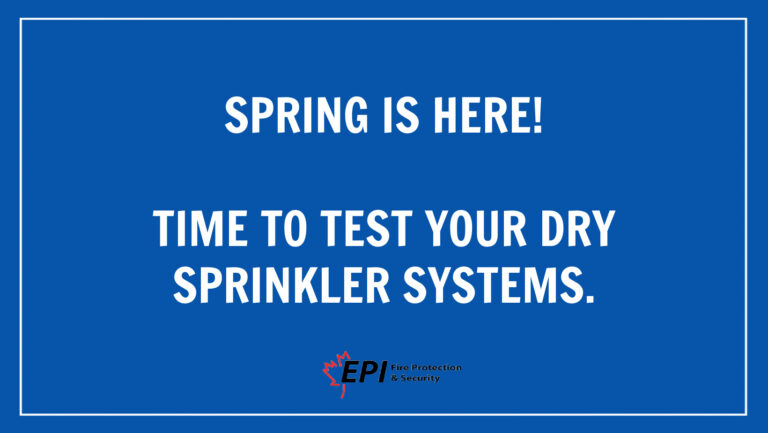 TIME TO TEST YOUR DRY SPRINKLER SYSTEMS